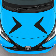 Adhesivo Vinilo Capó Boomerangs Opuestos para Toyota Aygo AB40 2014-2018 Pre-Facelift_2