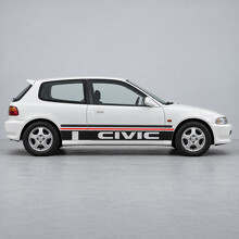 Adhesivo Vinilo Lateral Tipo Muesca Ancha para Honda Civic EG Hatchback 1991-1995_2