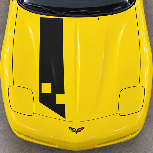 Calibrador de Desplazamiento Cinta Coupé Capó Vinilo Calcomanía Adhesivo para Chevrolet Corvette C5 1997-2004_1