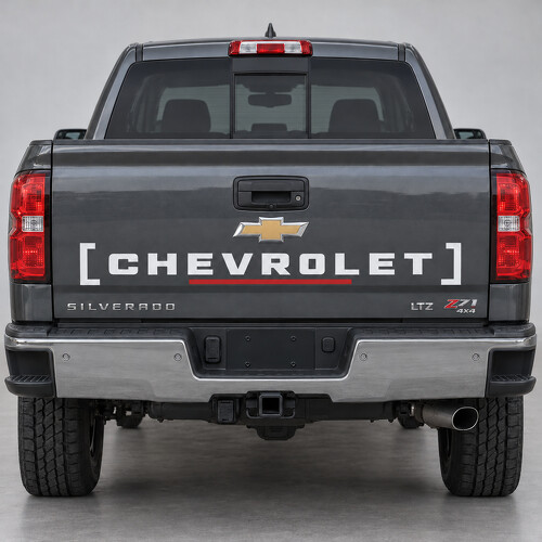 Tipo de soporte 1500 Vinilo adhesivo para portón trasero Chevrolet Silverado 2018_1