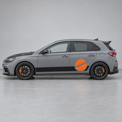 Pegatina de vinilo de banda lateral recortada para Hyundai i30 N PD Hatchback 2017-2020_1