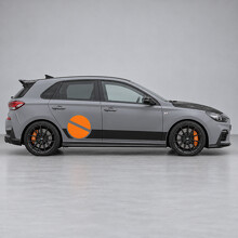 Pegatina de vinilo de banda lateral recortada para Hyundai i30 N PD Hatchback 2017-2020_2