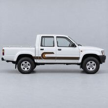 Cinta de Retorno Doble Cabina Calcomanía Vinilo Lateral Pre-Facelift para Toyota Hilux 1997-2001_2