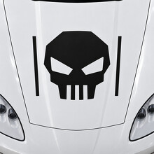 Pegatina de vinilo de capó tipo araña con calavera para Chevrolet Corvette C6 2005-2013_2
