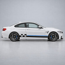 Calcomanía adhesiva lateral de vinilo Checker Bridge para BMW M4 Coupé F82 Pre-facelift 2015-2017_2