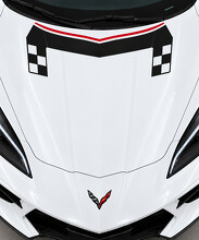 Calcomanía de vinilo con diseño de puente a cuadros para capó C8 Stingray Chevrolet Corvette 2020_2