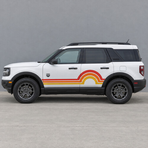 Pegatina de vinilo lateral Sunset Disc Big Bend para Ford Bronco Sport 2024