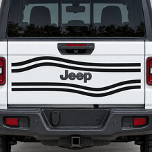 Pegatina de vinilo de contorno abierto para portón trasero Texas Trail para Jeep Gladiator 2023_2