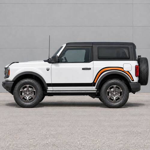 Pegatina de vinilo lateral para arco trasero grande en curva para Ford Bronco 2024 de 2 puertas_1