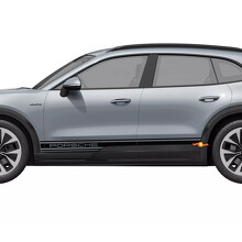 Pegatina adhesiva de vinilo con franjas de marca para paneles laterales del Porsche Cayenne Eléctrico_3