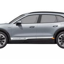Pegatina adhesiva de vinilo con franjas de marca para paneles laterales del Porsche Cayenne Eléctrico_4