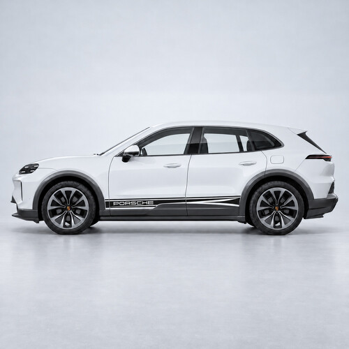 Pegatina de vinilo con franjas decorativas para paneles laterales de Porsche Cayenne Eléctrico
