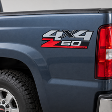 Adhesivo de vinilo de alto rendimiento 4x4 Z60 para el lateral de la caja para GMC Sierra GMT900 2007-2013_2