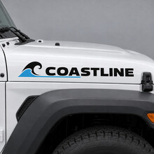 Calcomanía Adhesiva de Vinilo Capó Hombro Ola de la Costa para Jeep Wrangler 2021_2