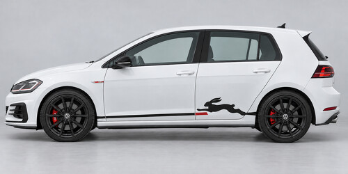 Pegatina de vinilo lateral Rabbit Leap para Volkswagen Golf GTI 2019_1