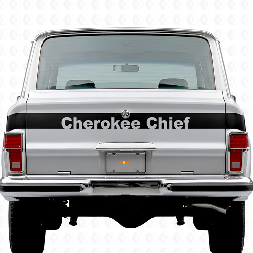 Vinilo adhesivo de franjas para portón trasero Cherokee Chief para Jeep Cherokee 1981-83_1
