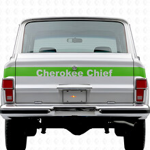 Vinilo adhesivo de franjas para portón trasero Cherokee Chief para Jeep Cherokee 1981-83_3