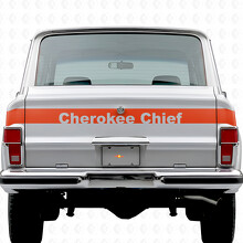 Vinilo adhesivo de franjas para portón trasero Cherokee Chief para Jeep Cherokee 1981-83_4