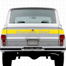 Vinilo adhesivo de franjas para portón trasero Cherokee Chief para Jeep Cherokee 1981-83_5