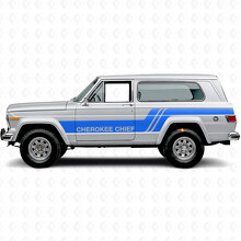 Pegatinas de vinilo laterales con franjas Cherokee Chief para Jeep Cherokee 1981-83_2