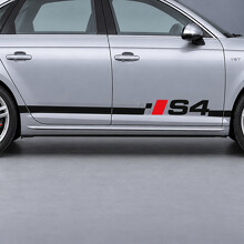 Calcomanía vinilo lateral de umbral ajedrezada para Audi S4 2018_2
