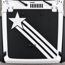 Calcomanía de vinilo para capó Star Trail para Jeep Wrangler 2014_2