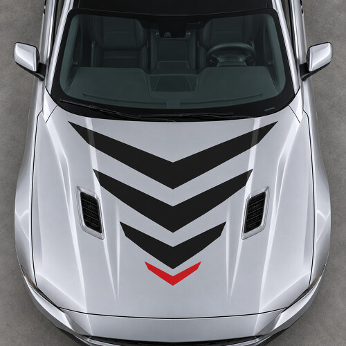 Adhesivo de Vinilo para Capó Sonic Chevron Mach 1 para Ford Mustang 2021_1