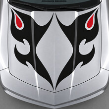 Calcomanía de vinilo para capó Twin Flame SS para Chevrolet Camaro 2013_2