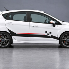 Etiqueta adhesiva de vinilo lateral Stage Step Checker ST para Ford Fiesta 2019_2