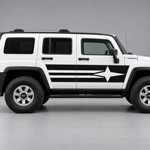 Calcomanía de vinilo lateral con dirección de brújula para Hummer H3 2009_2