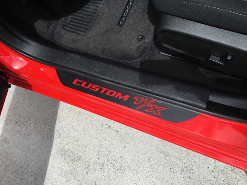 Pegatinas personalizadas de vinilo para el umbral de la puerta T/X para Dodge Charger