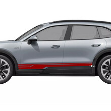 Calcomanía de vinilo con franjas de estilo deportivo para paneles laterales para Porsche Cayenne Eléctrico_3