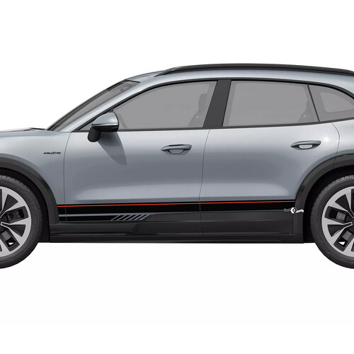 Pegatinas de vinilo decorativas en tiras estilo rally para paneles laterales para Porsche Cayenne Electric