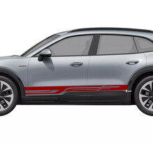 Calcomanía de vinilo con franjas de estilo geométrico para paneles laterales de Porsche Cayenne Eléctrico_2