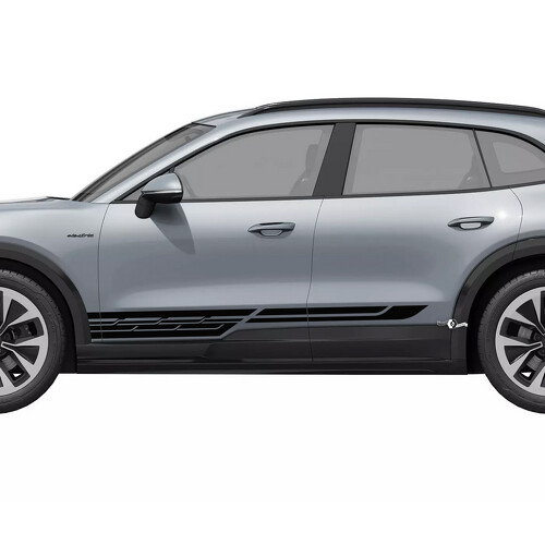 Adhesivo Vinilo de Zócalo con Rayas Estilo Techno para Porsche Cayenne Eléctrico