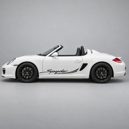 Adhesivo de vinilo lateral de doble trazo para Porsche Boxster Spyder 987 2011-2012