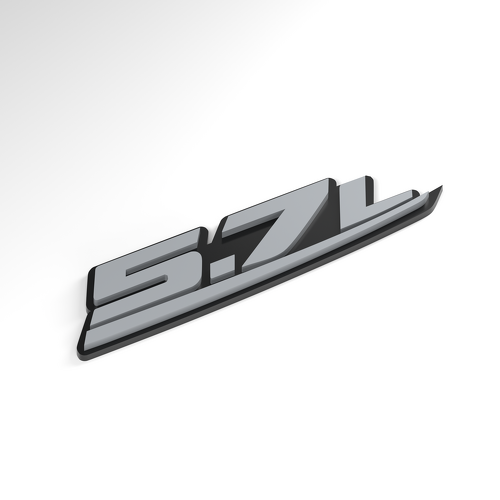 Emblema acrílico 3D de 5.7L de cilindrada