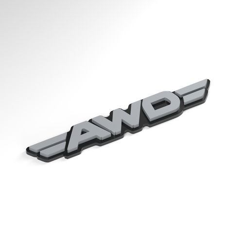 Emblema Acrílico 3D Twin Wings AWD_1