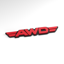Emblema Acrílico 3D Twin Wings AWD_3