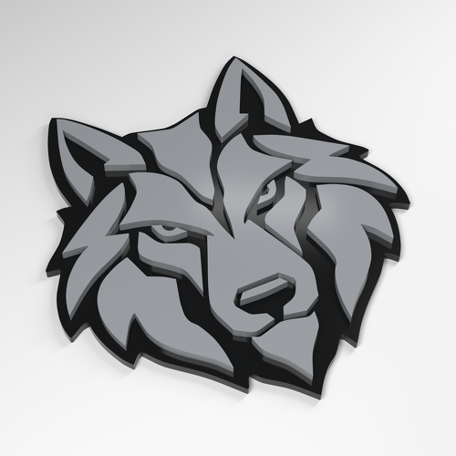 Insignia acrílica 3D Wolf Ice Fang_1