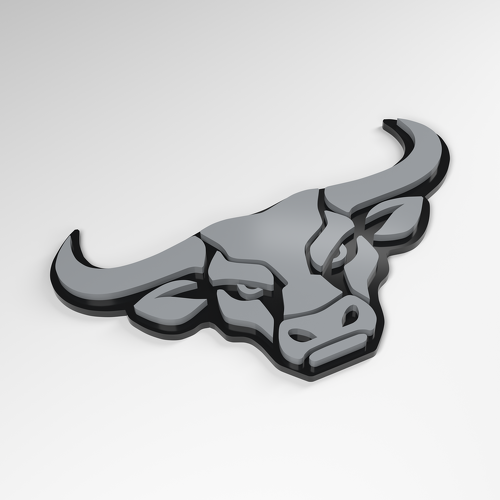 Insignia acrílica 3D Bull Wide Horns_1