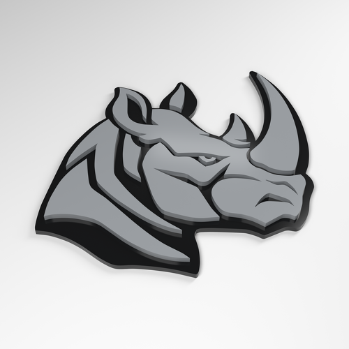 Placa acrílica 3D Rhino Forward Force_1