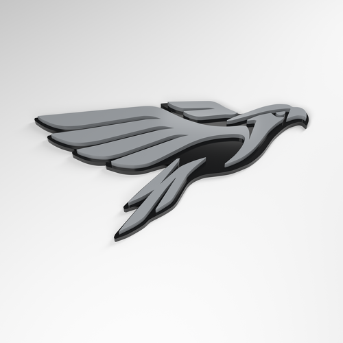 Emblema acrílico 3D Falcon Swept Wing_1