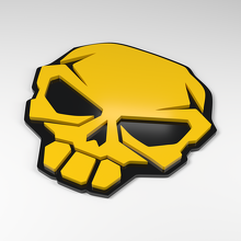 Insignia 3D Acrílica para Máscara Skull Track_2