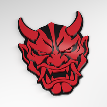 Insignia Acrílica 3D Máscara Hannya Street_3
