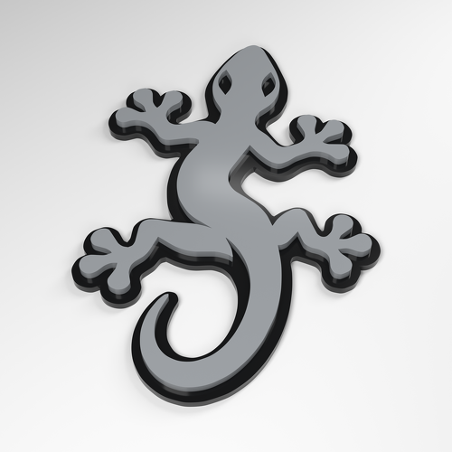 Emblema Acrílico 3D Gecko Grip