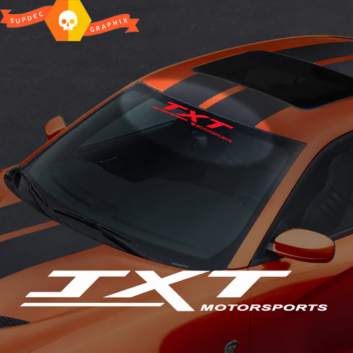 Etiqueta de Vinilo Personalizada para Parabrisas Motorsports para Dodge Challenger Charger