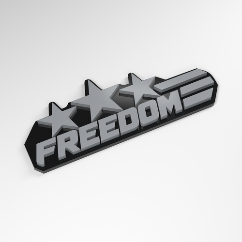 Placa acrílica 3D Freedom Heritage