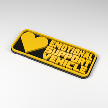 Insignia acrílica 3D de vehículo de apoyo emocional_2