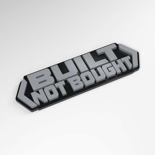 Taller Built Not Bought Placa de Acrílico 3D_1